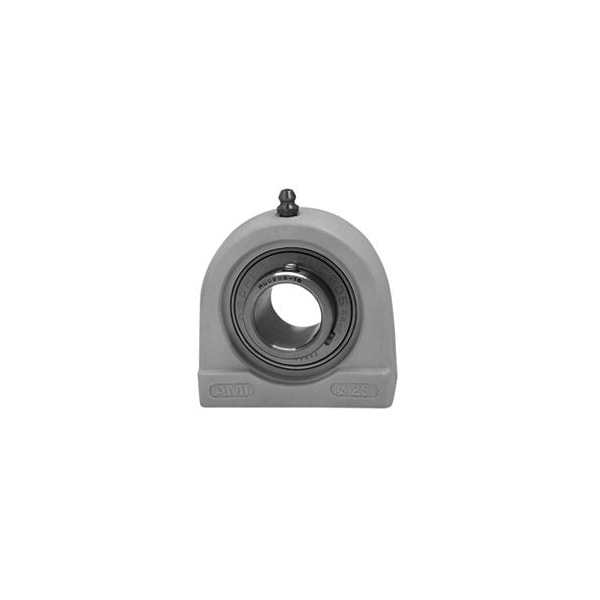 SINGLE ROW BALL BEARING - 1-1/2 IN. STAINLESS SET SCREW BLACK TAPPED BASE PILLOW BLOCK